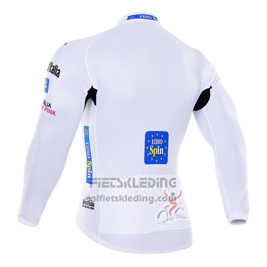 2016 Fietskleding Giro d'Italia Wit en Blauw Lange Mouwen en Koersbroek